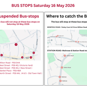Suspended bus stops 16 May 2026